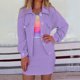 thumbnail image 2 of Cárdigan de cuello vuelto de manga larga de Color sólido a la moda para mujer, vestido informal de un solo pecho, conjunto de dos piezas Wmkox8yi bvn3938, 2 of 6