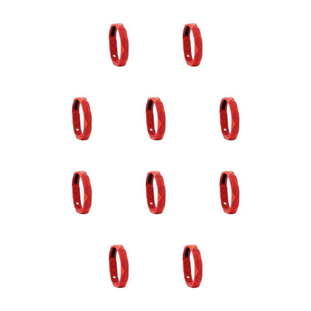 Guardurnaity Fatiga Muñequera Negativo Antiestático Equilibrio Energía Silicona Ajustable Deportes Adorno De moda Rojo Estándar 10Conjunto