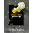 thumbnail image 4 of Inkdotpot Cheers and Beers Birthday Invitation, Adult Birthday Party Invites, 30 years, 40 years, 50 years, Pack Of 30 Fill In Invitations With Envelopes, 4 of 7