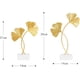 thumbnail image 2 of Hojas Doradas, Adornos de Ginkgo Biloba, Decoración de Metal para Sala de Estar al Aire Libre, jardín, Accesorios de Escultura ModJMna (1 Pieza, Dorado 28 cm), 2 of 5
