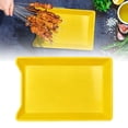 thumbnail image 2 of Rectangle Plastic Food Tray, Serving Tray, Multicolor Catering Serving Platter, Household Fast Food Storage Tray, Restaurant Snack Serving Tray, Serving Trays for Party,Yellow, 9.57×6.81×1.3 in, 2 of 6
