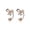 C-Rose Gold, variant on Sterling Silver Bow Half Hoop Earrings for Women Teens Bow Hoop Earrings Cartilage Helix Piercing Ball Studs