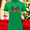 thumbnail image 3 of Playera Blusa Con Estampado De Moño Navideño Ropa Para Mujer Color Verde Talla Grande Marca Emil SaEs, 3 of 4