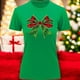 thumbnail image 3 of Playera Blusa Con Estampado De Moño Navideño Ropa Para Mujer Color Verde Talla Chica Marca Emil SaEs, 3 of 4