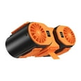 thumbnail image 1 of Ventilador con clip para la cintura, colgante para collar, recargable, 5 velocidades, ajustable para Naranja negra, 1 of 9