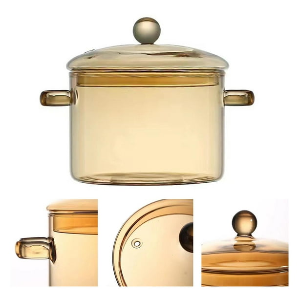 Olla para cocinar en la estufa Macarena Olla de leche Olla caliente Olla transparente para estofado 1.9L