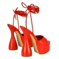 thumbnail image 4 of XY London Womens Celeste Cylindrical Peep Toe High Heels, 4 of 5