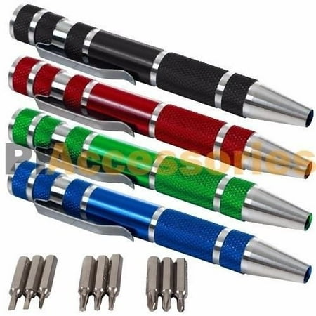 Wideskall® 9 Pieces Aluminum Mini Precision Screwdriver Set Phillips Slotted Torque Repair Kit