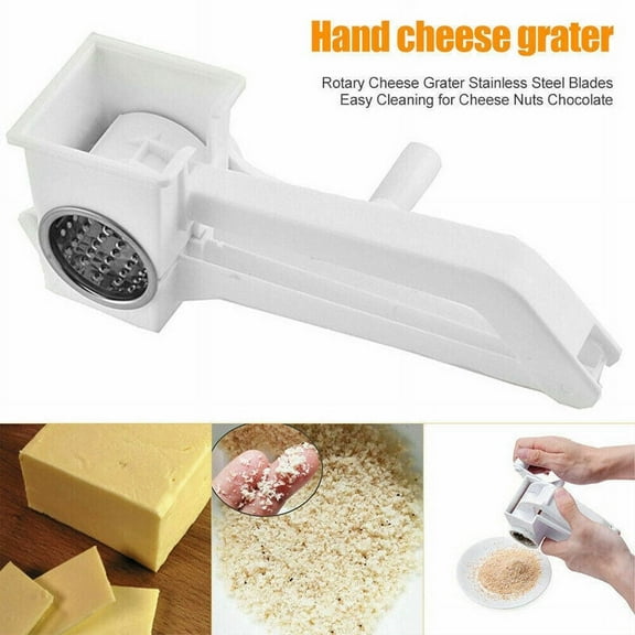 Stainless Steel Kitchen Cheese Vegetable Grater Hand Held Rotary Shredder Cutter