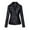Black, variant on IROINNID Women's Faux Leather Jacket Long Sleeve Notch Lapel Casual Biker Zip Up Jacket Coat,Black