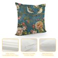 thumbnail image 4 of JEUXUS Navy Blue Chinoiserie Pillow Cover Spring Summer Floral Decorative Outdoor Throw Pillow Covers Vintage Flower Bird Pillowcase Cushion Cover for Sofa Couch Home Bedroom, 4 of 5