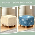 thumbnail image 6 of Jiueut Turtle Starfish Print Ottoman Slipcover, Breathable Footrest Sofa Slipcovers Washable Covers for Footstool with Stretch Bottom, 6 of 7