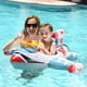 thumbnail image 1 of Flotador de natación de avión inflable, asiento de barco, piscina, anillo de natación para niños pequeños, blanco Sincero  Hogar, 1 of 4