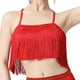 thumbnail image 5 of Top corto de baile con flecos y borlas Yinane Rojo XL, 5 of 8