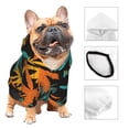 thumbnail image 3 of Fotbe Palm Trees Print Small Dog Sweater Hoodies Pet Grey Hooded Soft Fleece Sweatshirts with Pocket Fall Winter Puppy Cat Sweaters Warm Clothes-X-Large, 3 of 7