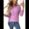 thumbnail image 1 of Suéter de Punto Suave para Mujer, Top Informal Elegante de Otoño Violeta M, 1 of 9