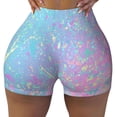 thumbnail image 2 of Picia Fantasy Gradient Printed Workout Shorts for Women Seamless Scrunch Butt Lifting High Waisted Yoga Gym Booty Running Moisture-wicking Short Pants-XX-Large, 2 of 9