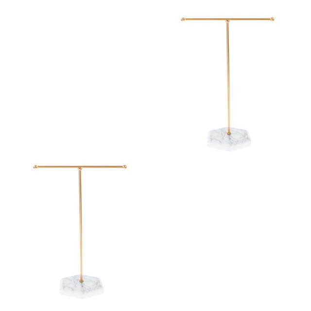 Sonducket Soporte de exhibición de , diadema, reloj, colgante, organizador, brazalete de joyería, soporte de almacenamiento para escaparate de Blanco 2Conjunto