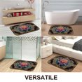 thumbnail image 5 of 1pc Lotus Flower with Ornate Absorbent Non-Slip Bathroom Thickened Flannel Rug Decor,Soft,Quick Drying,Suitable For Indoor/outdoor Use,Bathrooms,Bedrooms,Kitchens,Terrace,Laundry Rooms,16"x24", 5 of 9