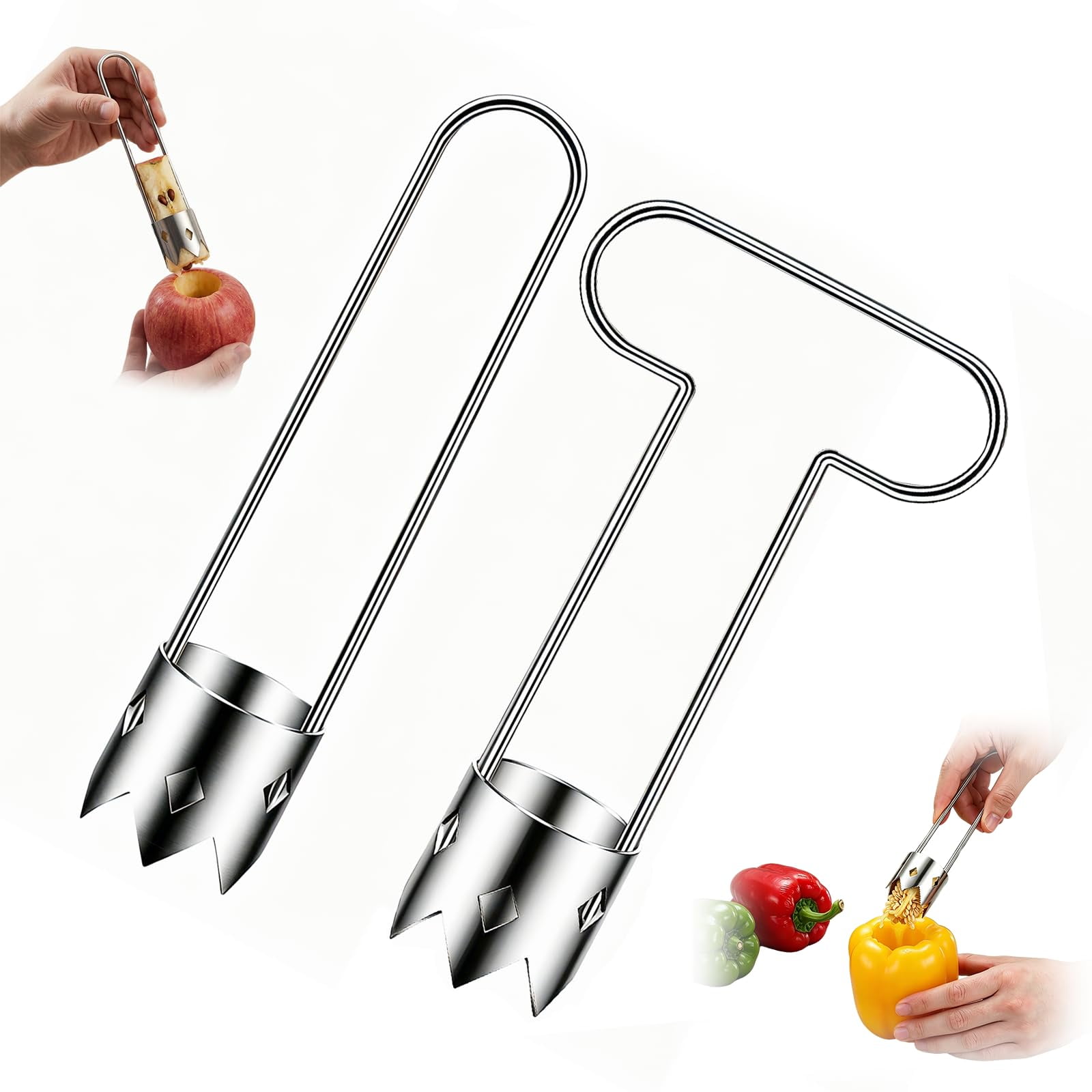 Fruit and Vegetable Pitter Stainless Steel Easy Seeds Core Remover