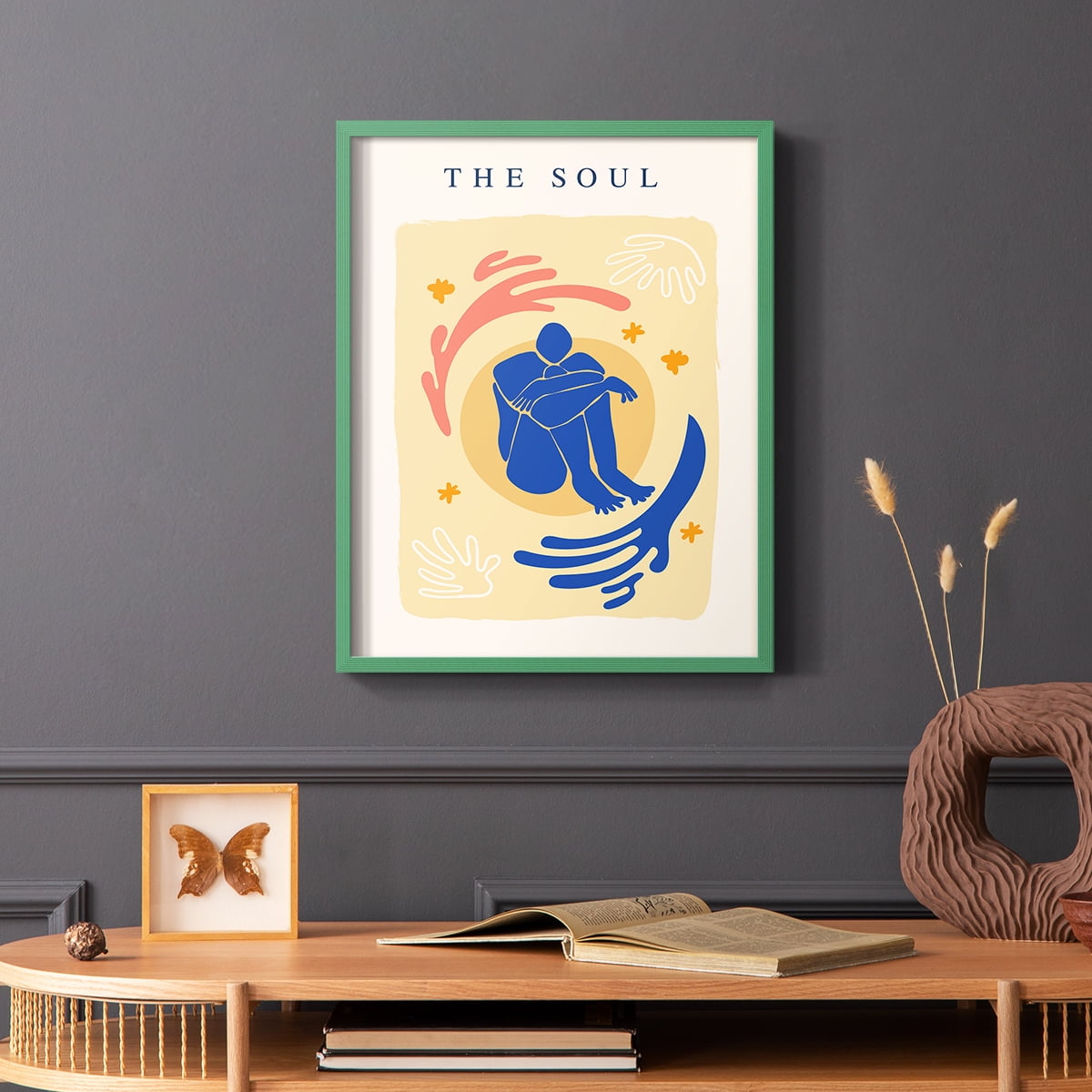 Matisse CCCXII in Green Solid Wood 16 x 20 Framed Print