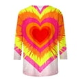 thumbnail image 4 of Craaazy Cozy Valentines Day T Shirts for Women Crew Neck 3/4 Sleeve Tops Gifts, 4 of 6