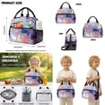 thumbnail image 5 of Kuiaobaty Cat Paw Print Kids Backpack Set of 3 Large Capacity Backpack and Lunch Box Set with Cup Holder Roomy Sturdy Bookbag with Pencil Case with Zipper for School Hiking, 5 of 7