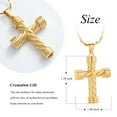 thumbnail image 4 of Rope Winding Cross Cremation Ashes Urn Pendant Necklace Memorial Keepsake Jewelry Lord’s Prayer Cross Ashes Necklaces, 4 of 6