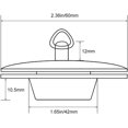 thumbnail image 2 of Tapón cromado para fregadero de bañera, tapón de drenaje de Metal sólido de 1,65 pulgadas con cadena para baño y cocina ER, 2 of 4