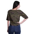 thumbnail image 3 of Moomaya Printed Cotton Top For Womens V-neck Crop Top Elbow Sleeve Summer Blouse T-shirt, 3 of 7