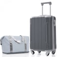 thumbnail image 2 of 20-Inch 3-Piece Carry On Luggage Set with Spinner Wheels Lightweight Hardshell ABS Suitcase TSA Lock for Weekend Getaways Business Travel Cool Gray, 2 of 12