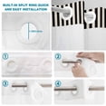 thumbnail image 4 of No Hook Shower Curtain, Black Striped Shower Curtains for Bathroom with See Through Top Window, Modern Simple Farmhouse Beige Vintage Waterproof & Washable Bath Curtain Standard 72"x72", 4 of 9