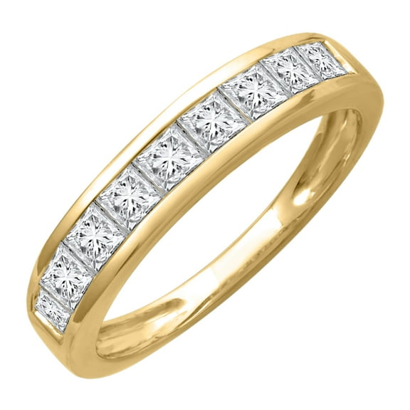 1 Carat Diamond Wedding Band Ring in 14K Gold (Ring Size 4.25)