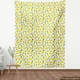 thumbnail image 4 of Lemons Upholstery Fabric by the Yard, Continuous Fresh Citrus and Pineapple Fruits Summer Theme, Decorative Fabric for DIY and Home Accents, Fern Green Earth Yellow by Ambesonne, 4 of 5