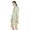 thumbnail image 4 of Bimba Women Floral Cotton Custom Short Robe Getting Ready Bridesmaid Robe CoveUp, 4 of 6