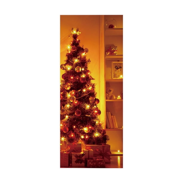 Decoración de árbol de Navidad YONGSHENG 2 unids/set pegatinas autoadhesivas impermeables