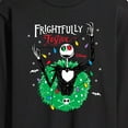 thumbnail image 3 of The Nightmare Before Christmas - Frightfully Festive Wreath - Men's Long Sleeve T-Shirt, 3 of 5