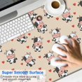 thumbnail image 2 of Long Mouse Pads for Desk,Beige Cow Heart Pattern Desk Mats on Top Of Desks, Desk Mouse Pad Extra Large with 3mm Non-Slip Base and Stitched Edge for Gaming,Office,Work,Home 47.3"x23.6", 2 of 6