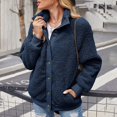 thumbnail image 2 of Vedolay Tops for Women Casual Oversize Casuals Jacket Women Vintage Long Sleeve Basic Coat with Pocket,Navy XXL, 2 of 5