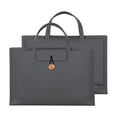 thumbnail image 1 of Eoozwa Extendable Large Capacity Laptop Bag Wear Resistant PU Leather Computer Handbag with 3 Layer Storage, Easy Access Business Briefcase, 1 of 6