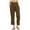 *Brown, variant on Women's Straight Leg Button Corduroy Pants,Womens Solid Cropped Pants With Pockets,Slimming Elastic Waist Retro Trouser For Ladies,Army Green,SizeXL
