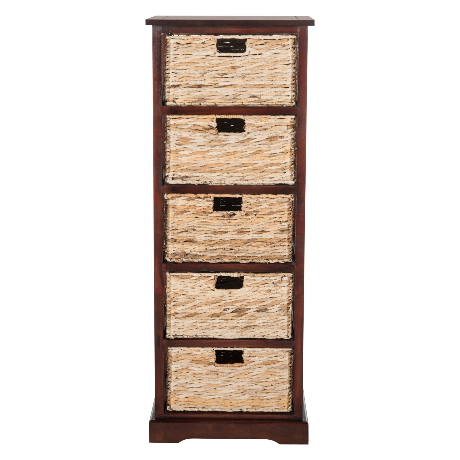 Safavieh Vedette Country Nautical 5 Wicker Basket Storage Tower