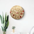 thumbnail image 4 of 12 Inch Wall Clock Battery Operated Silent Clock Decorative for Office, Kitchen, Outdoor, Living Room，Grunge Poppy Flower Floral Vintage Charming, 4 of 4
