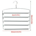 thumbnail image 7 of Pants Hangers, Non Slip Space Saving Hangers, Multi-Layer Swing Arm Pants Hanger, Stainless Steel Space Saver Hanger Closet Storage Organizer for Jeans Trouser Slacks Clothes, 7 of 7