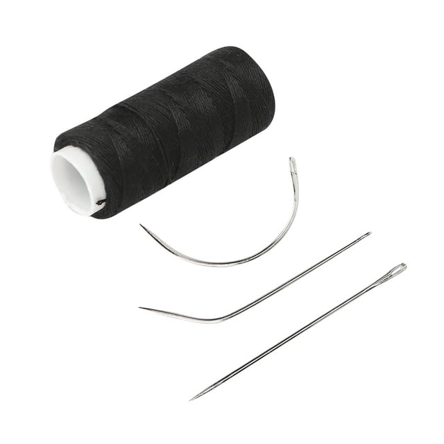 Agujas de coser curvadas, hilo para el cabello y aguja, hilo para el cabello y aguja, kit para hacer pelucas y suministros, diseño fácil de usar