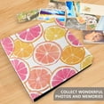 thumbnail image 4 of FORMRS 3 Ring Photo Album 4"x6" Self Adhesive Large Capacity PU Leather Cover, Orange Grapefruit Slices, 4 of 8