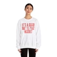 thumbnail image 4 of Hockey Player Sweatshirt Gifts Crew Neck Shirt Long Sleeve Unisex, 4 of 7