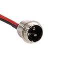 thumbnail image 3 of Charging Port Replacement Electric Scooter 3-Pin Charging Socket with 2-Wire Cable Dust Cover, 3 of 8