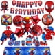 thumbnail image 2 of Decoraciones para fiestas de cumpleaños de Spiderman, globos, vajilla desechable, globos de aluminio con forma de araña en 3D, suministros para fiestas, platos y servilletas, 2 of 5