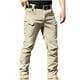 thumbnail image 1 of Pantalones largos para hombre, pantalones ajustados con bolsillos de color liso para exteriores, pantalones largos para hombre, 1 of 4